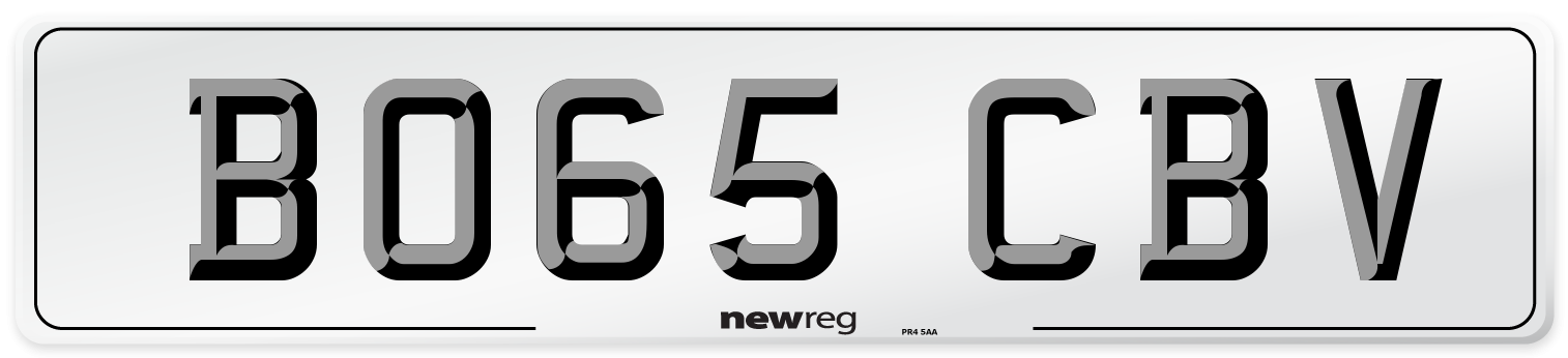 BO65 CBV Number Plate from New Reg